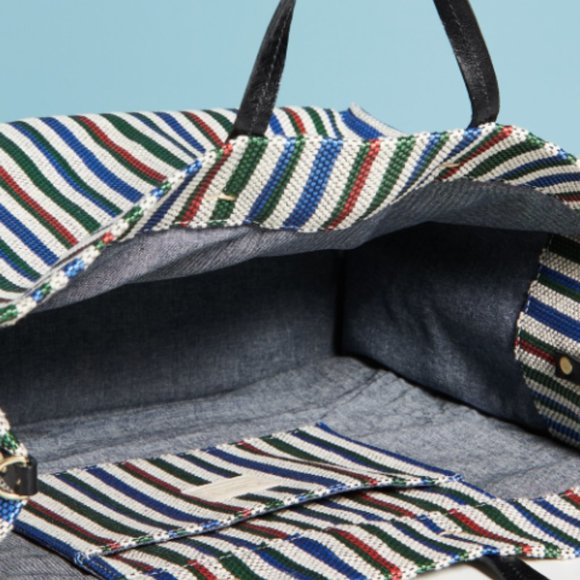 Clare V Garden Stripe Simple Tote - Picture 3 of 5